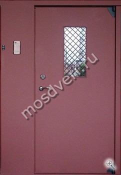 Подъездная дверь со стеклом и домофоном - купить от производителя Мосдвери Подъездная дверь со стеклом и домофоном