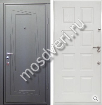 Стальная квартирная дверь с отделкой МДФ с фрезеровкой - купить от производителя Мосдвери Стальная квартирная дверь с отделкой МДФ с фрезеровкой